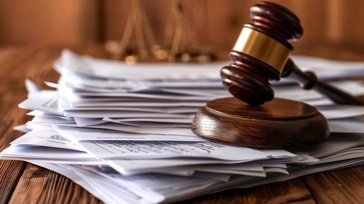 Gavel and car keys